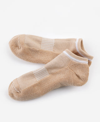 Colored Cotton Low Cut Socks - Apricot