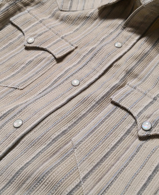 1950s 8 oz Striped Corduroy Western Shirt