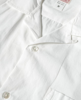 Classic Panama Open Collar Shirt - Ivory White