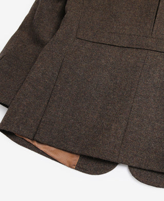 Half Norfolk Brown Tweed Jacket