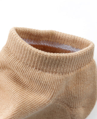 Colored Cotton Low Cut Socks - Apricot