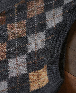 Shetland Wool Argyle Sweater Vest